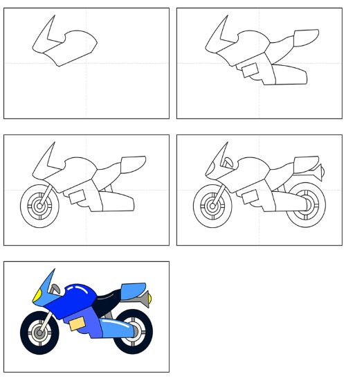 Мотоцикл детский рисунок