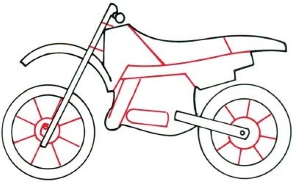 Мотоциклы для рисования детям
