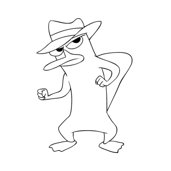 Перри Утконос срисовать