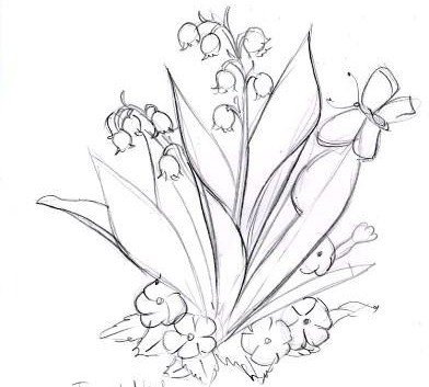 Букет рисунок