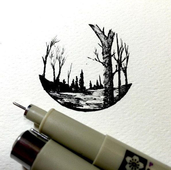 Идеи для рисования тушью