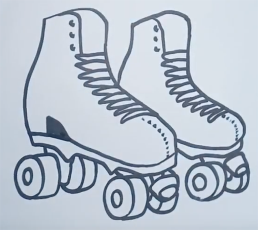 Ролики рисунок карандашом