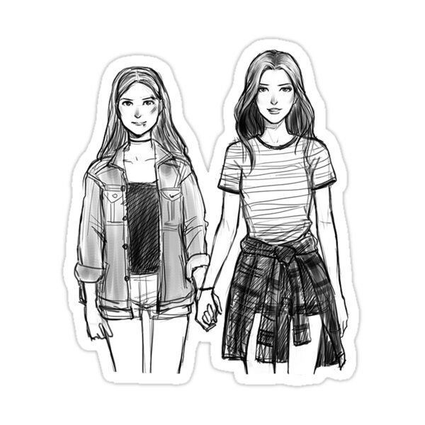 Парень с девушкой нарисованные