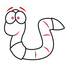 Червяк раскраска