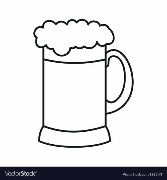 Контур пивной кружки