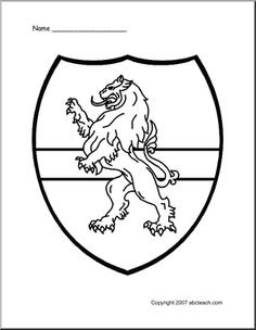 Рыцарский герб раскраска
