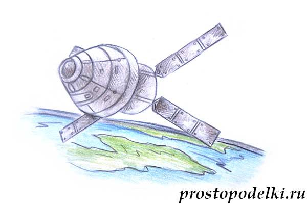 Спутник карандашом