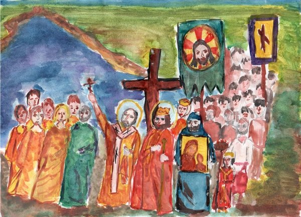 Крещение Руси князем Владимиром рисунок