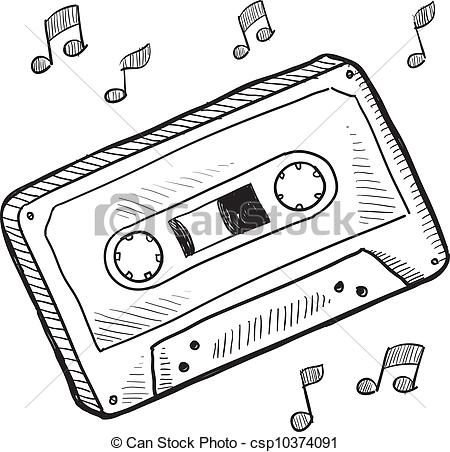 Кассета для магнитофона вектор