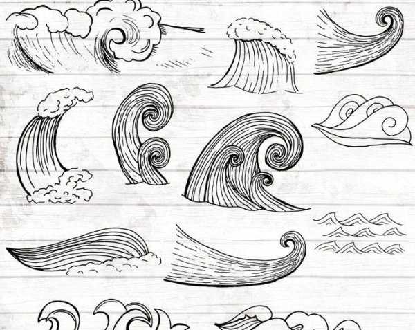 Волны карандашом