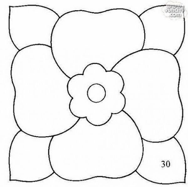 Аппликация из ткани шаблоны