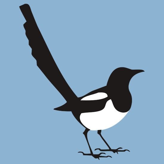 Сорока трафарет