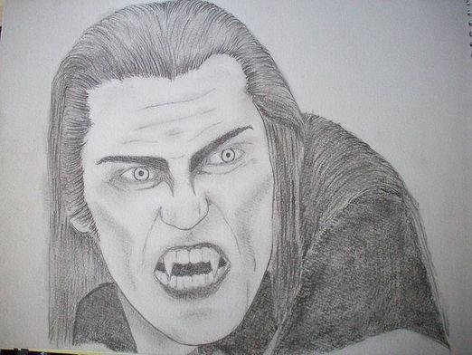 Вампир рисунок карандашом