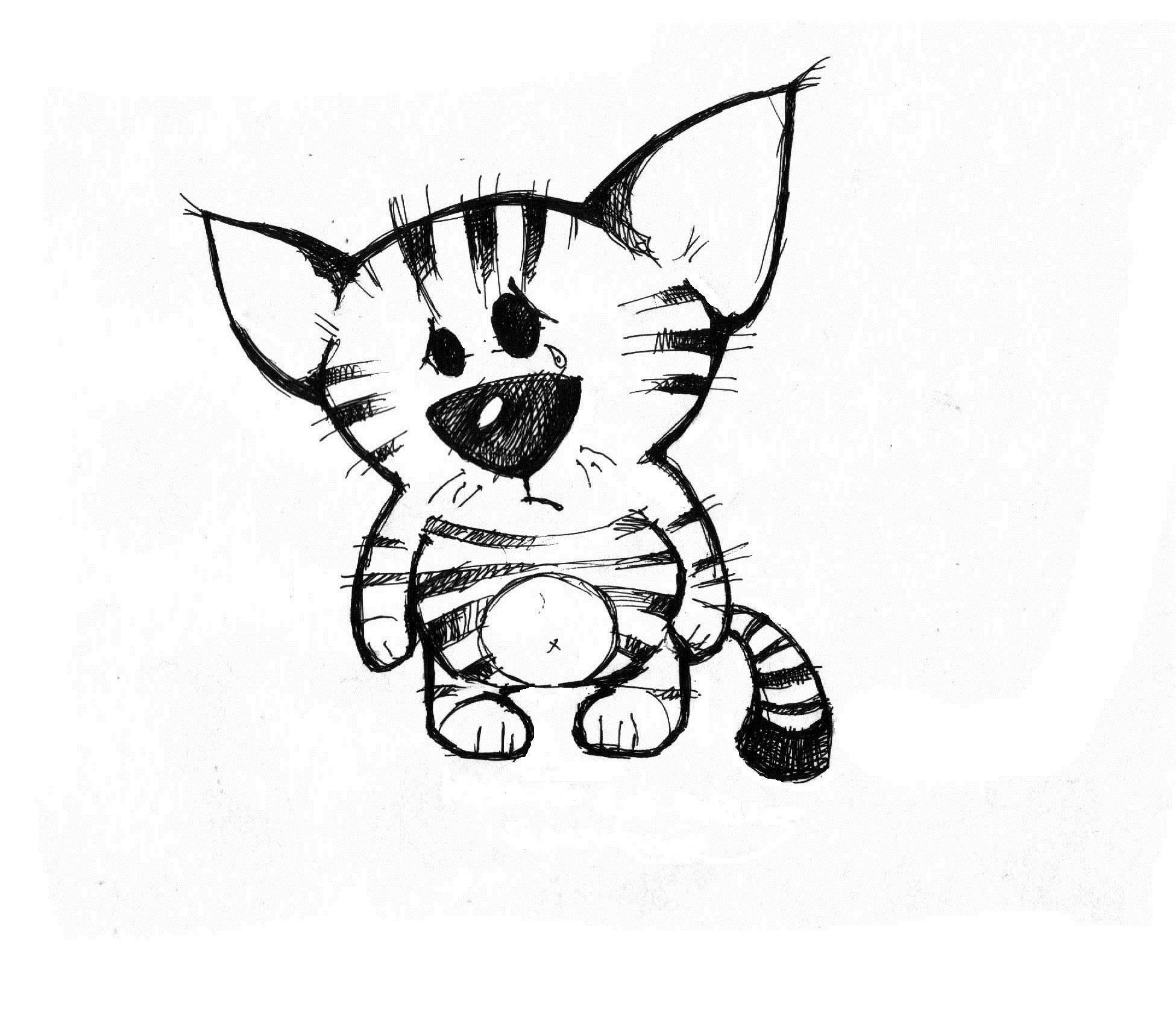 Рисунки котов карандашом прикольные для срисовки
