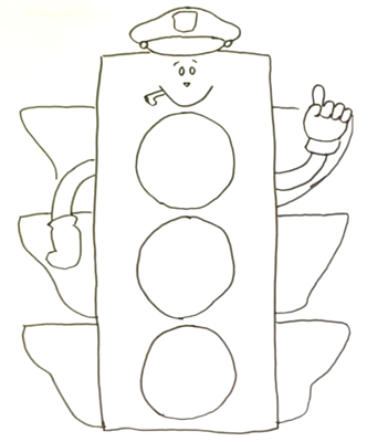 Рисунок на тему ПДД легкий