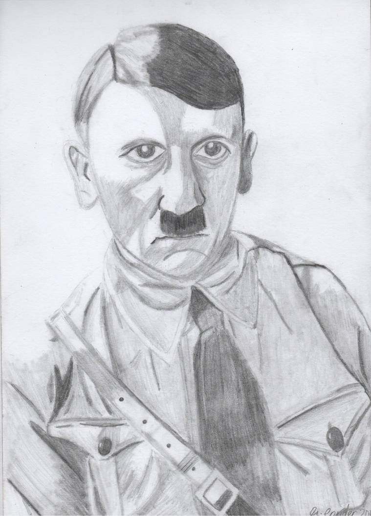 Адольф Гитлер рисунок карандашом