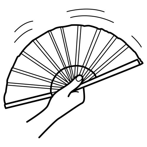 Веер раскраска для детей