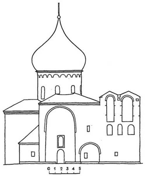 Спасский собор Мирожского монастыря фасад