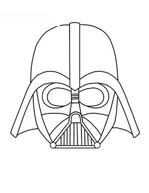 Шлем Дарта Вейдера рисунок