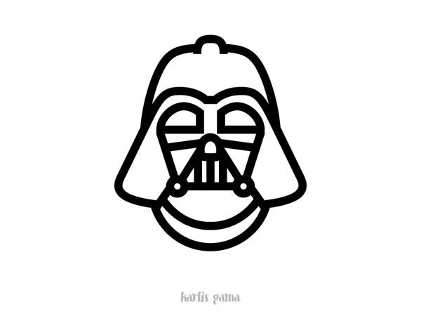 Контур шлема Дарта Вейдера