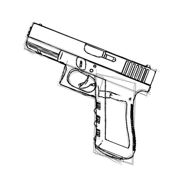 P350 пистолет чертеж