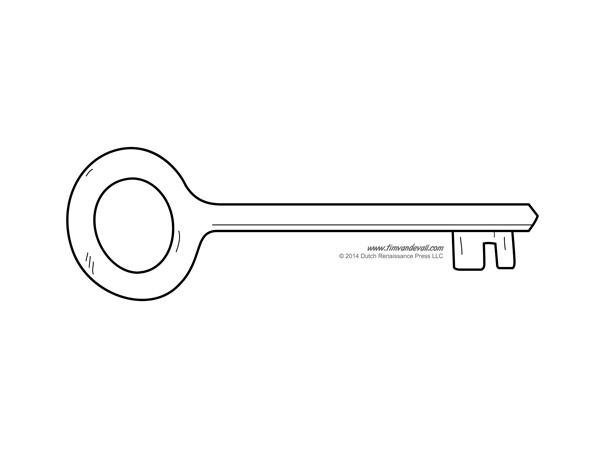 Трафарет ключа для вырезания