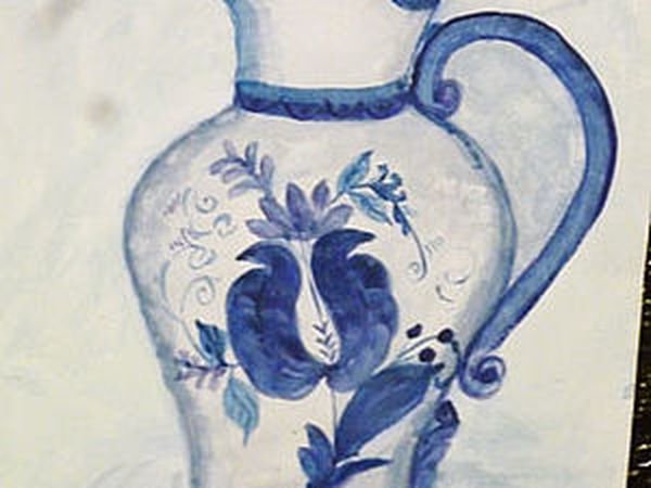 Трафареты посуды гжельской росписи для дошкольников