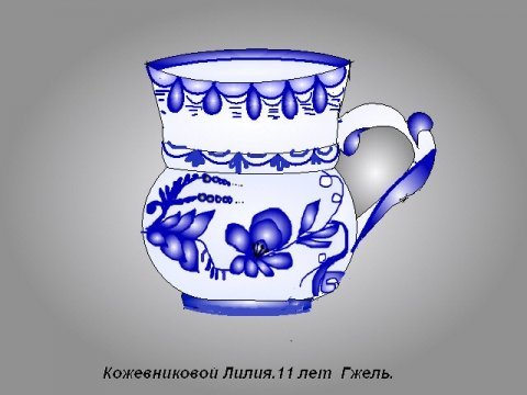 Чайник гжельской росписи для детей