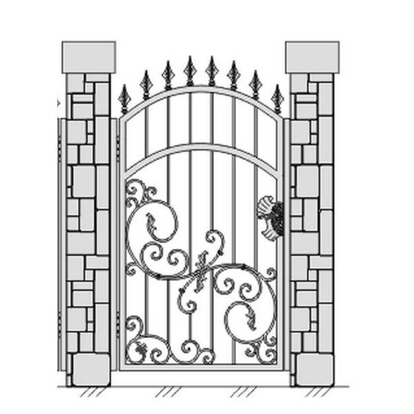 Кованые калитки эскизы