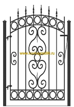 Калитка из профильной трубы с элементами ковки эскизы