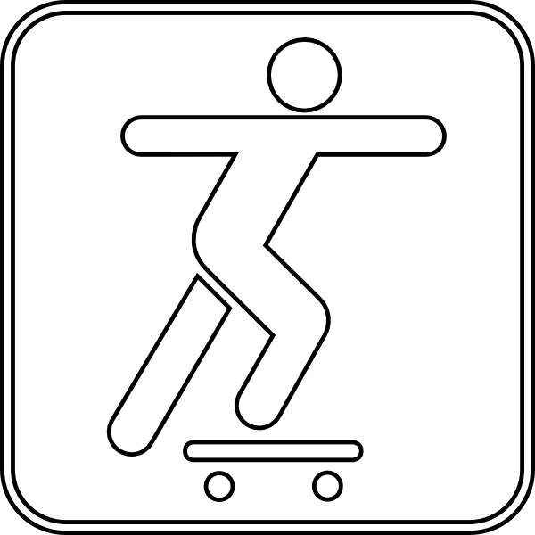 Скейт раскраска