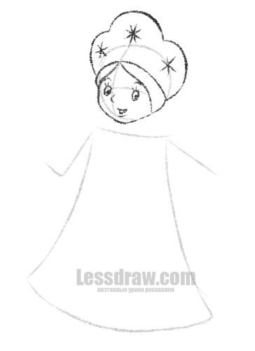Лицо Снегурочки раскраска для детей