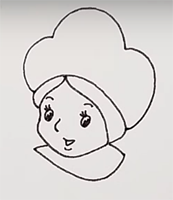 Лицо Снегурочки шаблон