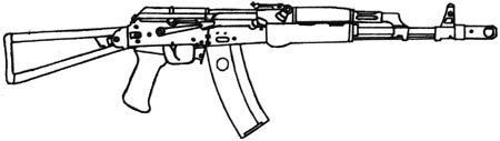 АК 47 сбоку чертёж