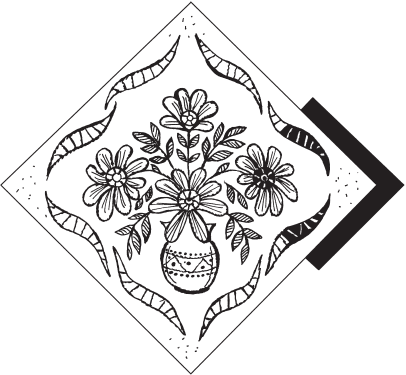 Раскраска орнамент растения