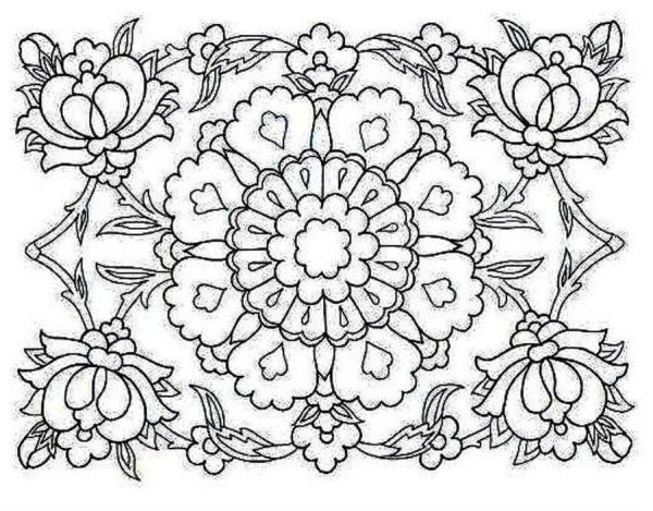 Эскиз салфетки с вышивкой