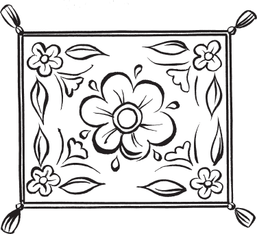 Цветочные узоры на Павловских платках