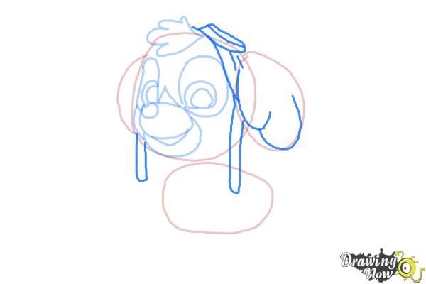 Разукрашка Щенячий патруль Скай