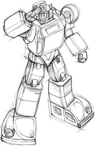 Трансформеры для срисовки Бамблби