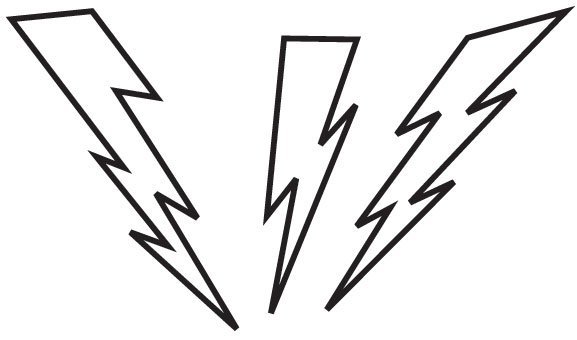 Молния раскраска