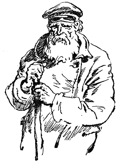 Портрет пожилого человека карандашом