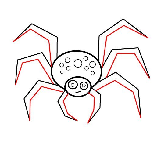 Лёгкие рисунки паучка