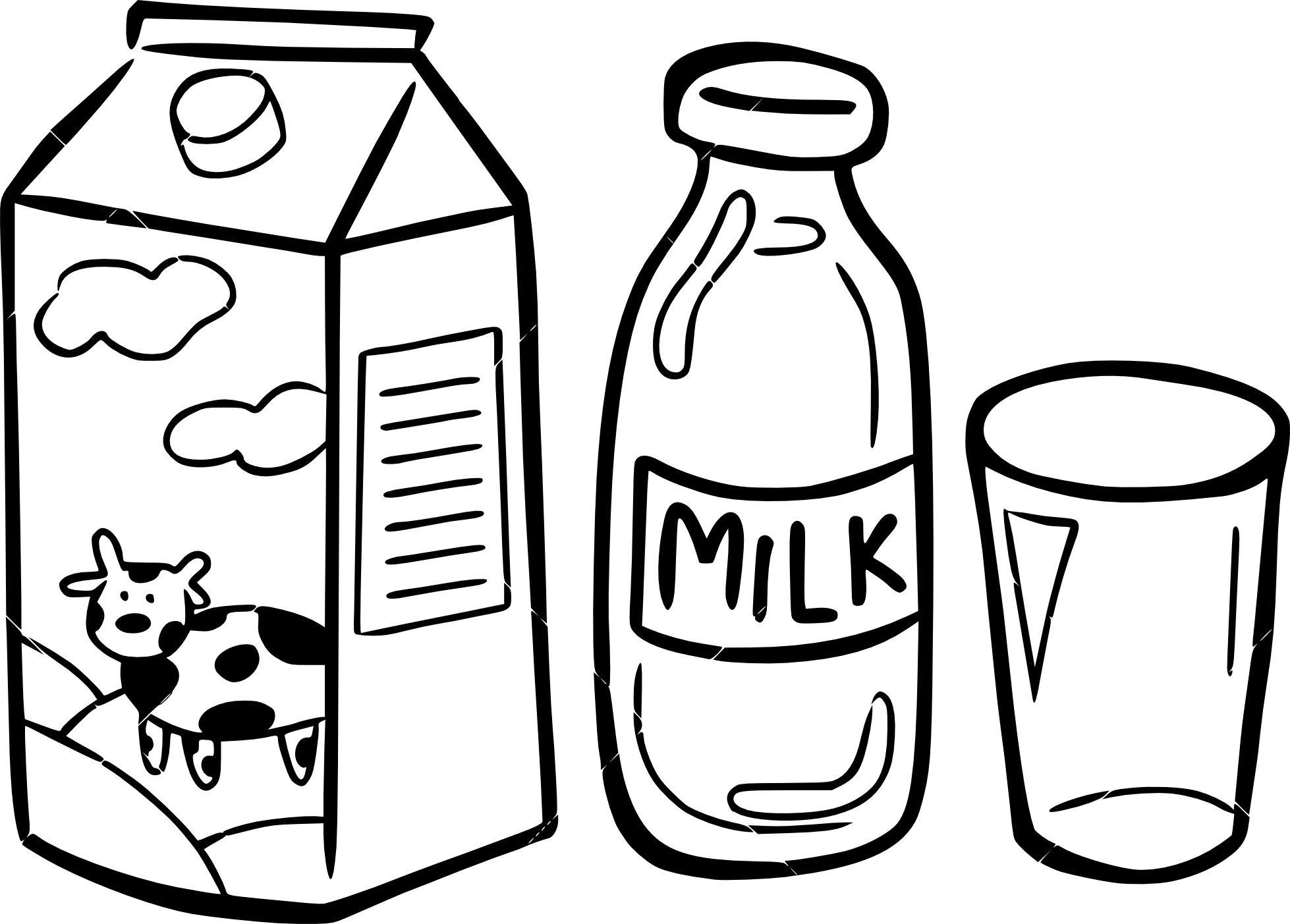 Молочные продукты раскраска