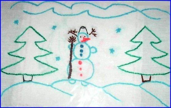 Зимний пейзаж карандашом для детей легко