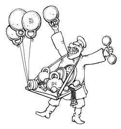 Раскраска ярмарка на Руси