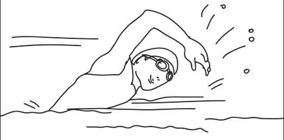 Плавание раскраска