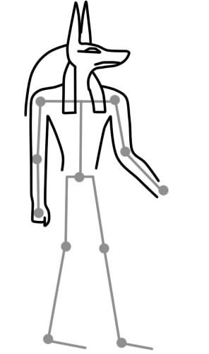 Бог Египта Анубис рисунок карандашом