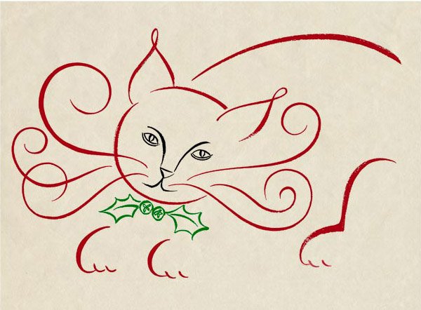 Каллиграфия птицы