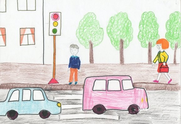 Рисунок на тему дорожное движение