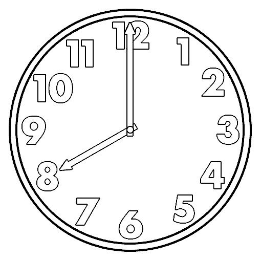 Часы круглые раскраска для детей